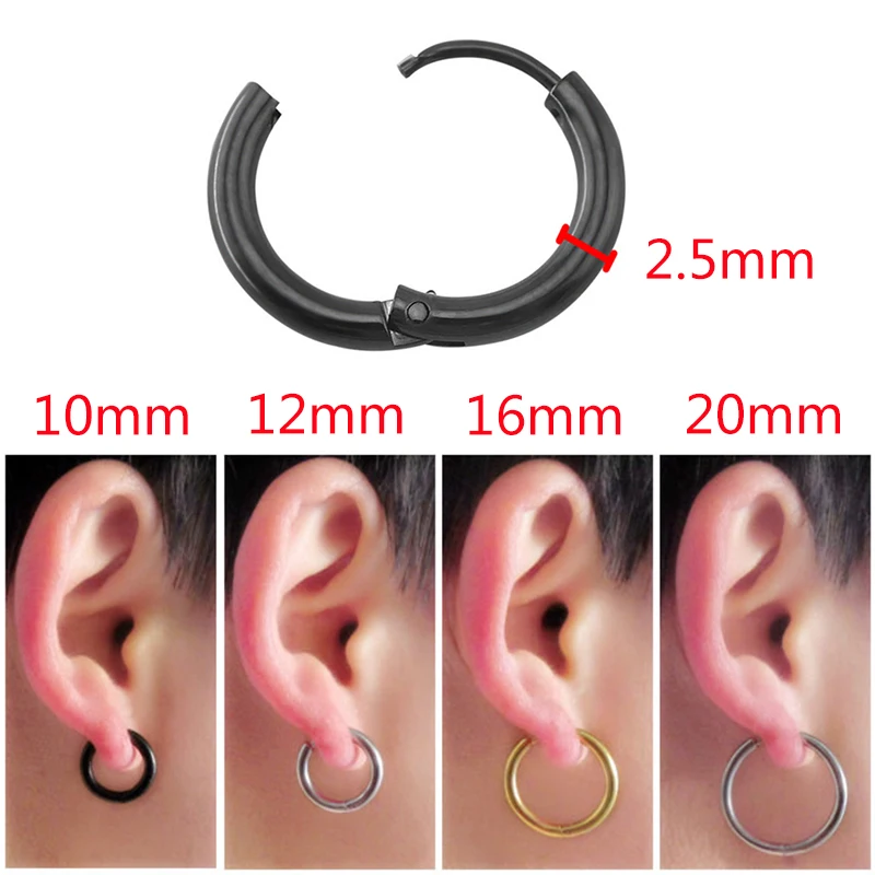 AOEDEJ корейские серьги кольца из нержавеющей стали 316L Huggie GD круглые для женщин и