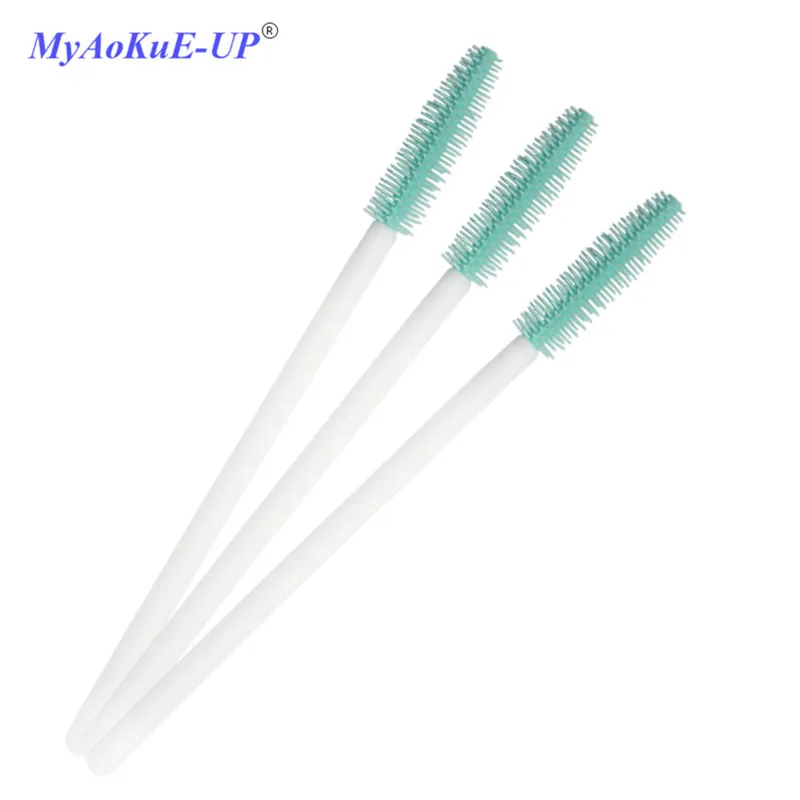 white Один-off White силиконовые тушь палочка аппликатор 200 шт./лот ресницы Инструменты Одноразовые кисти для макияжа наращивания ресниц - Handle Color: white