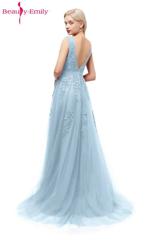 Robe De Soiree, сексуальное длинное вечернее платье с v-образным вырезом на спине, с аппликацией, высокое качество, без рукавов, вечерние платья для выпускного вечера, доступно много цветов