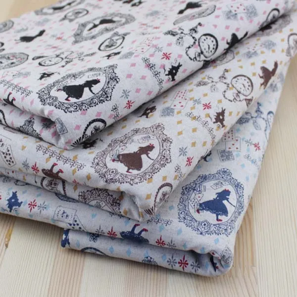 LEO &amp LIN Алиса в стране чудес хлопчатобумажная льняная домашняя ткань ручной