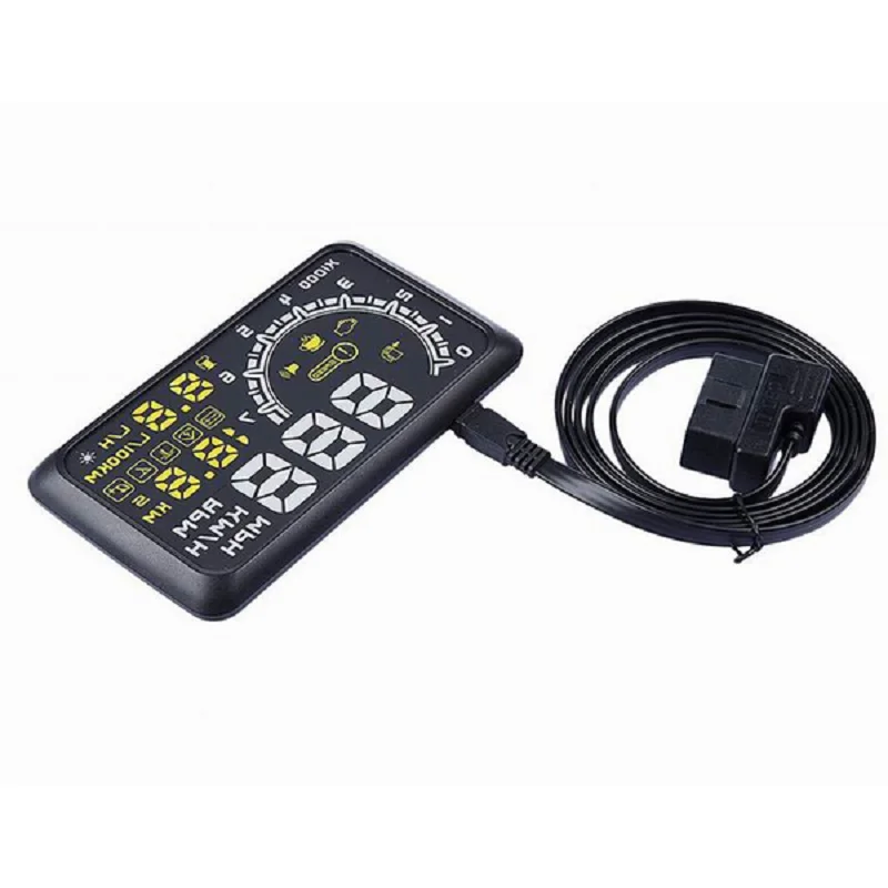 5 дюймовый автомобильный проекционный дисплей HUD OBD2 II Предупреждение о
