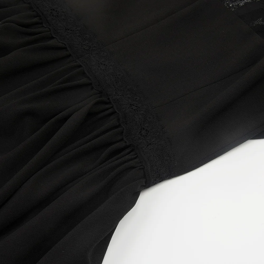Женское готическое платье размера плюс 5XL 2019 модное сексуальное черное кружевное