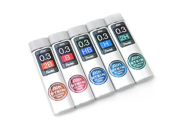 Силиконовый карандаш Pentel Stein 0 3 мм 2B/B/HB/H для механического карандаша