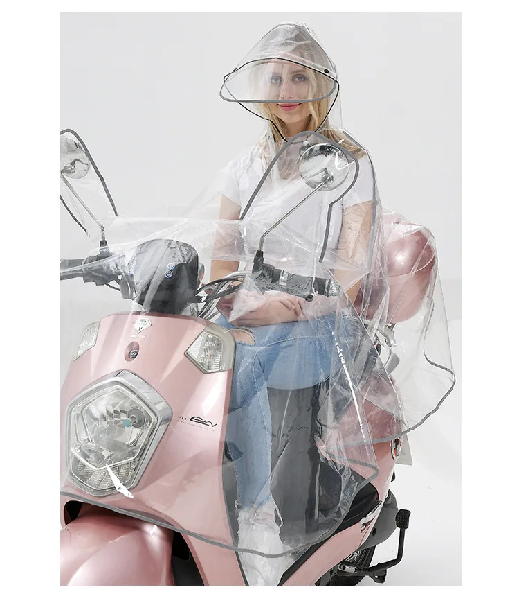 

Transparent Raincoat Women Mens Bicycle Motorcycle Raincoat Waterproof Rain Coat Trench Poncho Rainwear Chubasquero Reflective