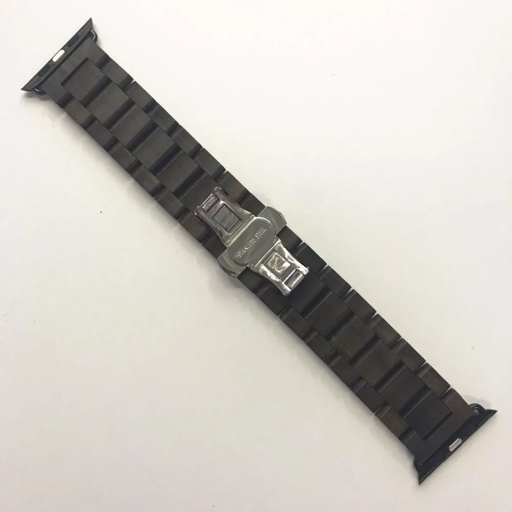Для Apple watch Группа качество красного сандалового дерева Материал ремешок для часов Ремешок для Apple iwatch серии 3/2/1/ 4 42 40 44 38 мм деревянные группа