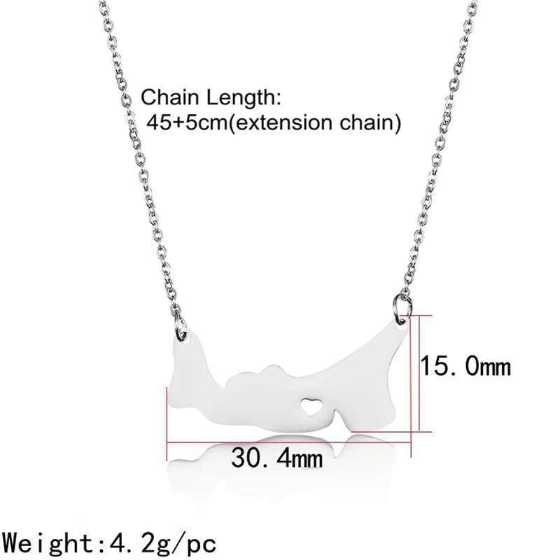 Ожерелье с подвеской в виде карты Канады принца Эдварда острова Очаровательное