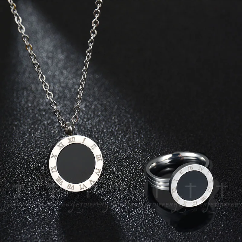 Комплект из колье и кольца нержавеющей стали|Ювелирные наборы| |