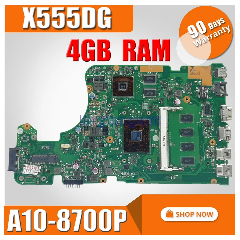 С A10 8700P 4 Гб ОЗУ X555DG материнская плата для ноутбука For Asus X555Y X555YI X555D Оригинал TETS 100%