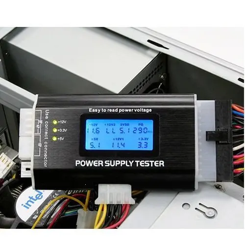 Оригинальный заводской выход ATX блок питания тестовый er 20 24 Pin Sata LCD PSU HD BTX