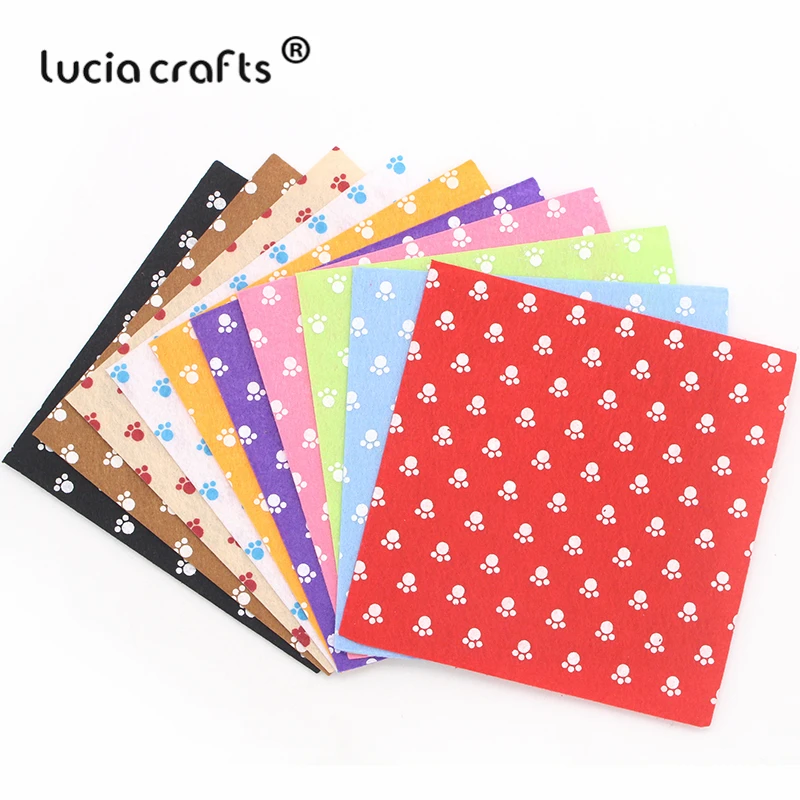 Lucia crafts 10 шт. 15*15 см полиэстер; нетканый войлочная ткань DIY Ручная работа шитье украшения Материал B0602