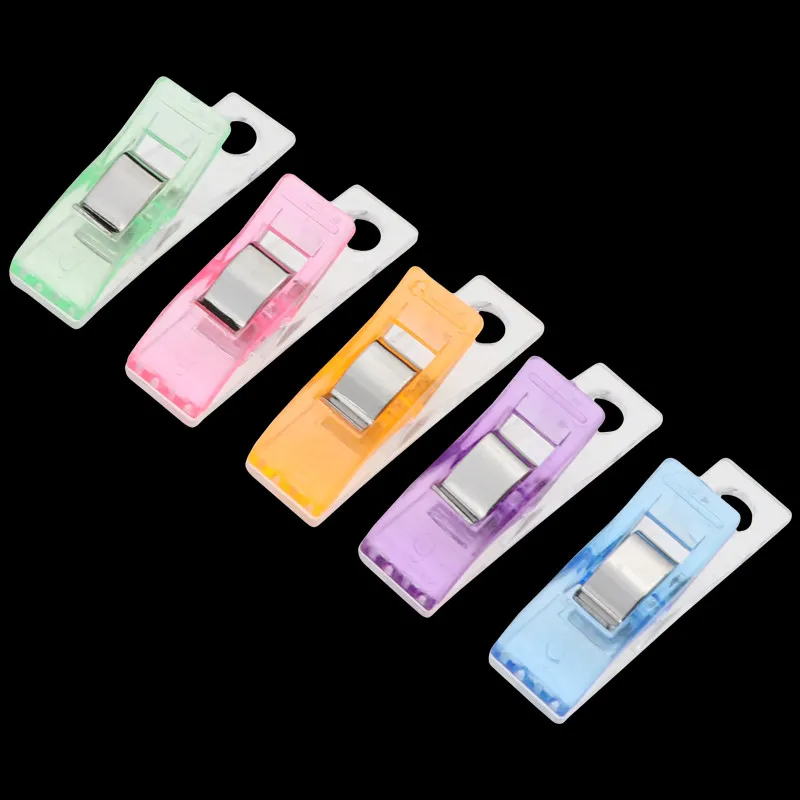 20PCS plastic clip Пластиковые зажимы для шитья, 20 шт., прозрачные, для шитья, для одеяла, для переплета, пластиковые зажимы, зажимы для упаковки, замечательные пластиковые зажимы - Цвет: 20PCS plastic clip