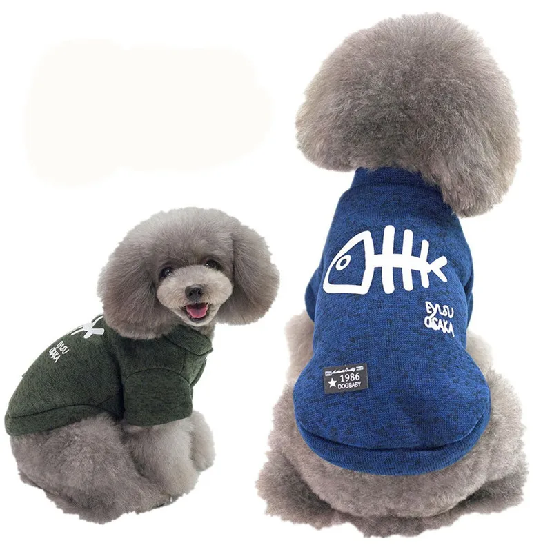 SENYEPETS 2018 Explosion Models Pet Dog Clothes Autumn and Winter New Fish Bone Sweatshirt |