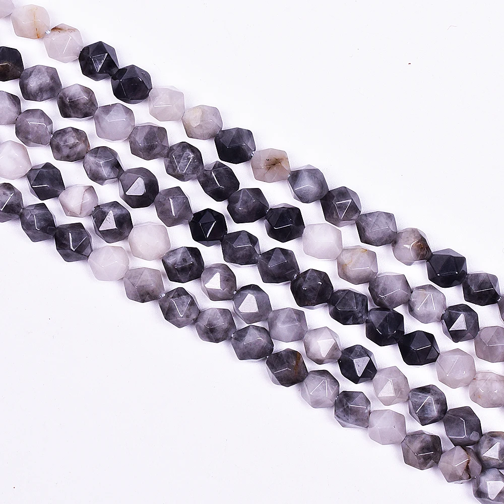 Asingeloo Natural Stone Larvikite Beads Faceted Smoky Quartz Onyx Supplies For Jewelry Making Bracelet | Украшения и аксессуары
