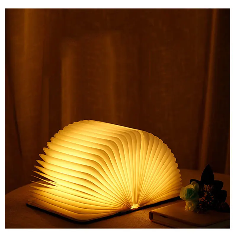Creative Foldable LED Book Shape Desk Lamp Portable Reading light USB Rechargeable Home Decor Light Luz del libro80807 | Лампы и