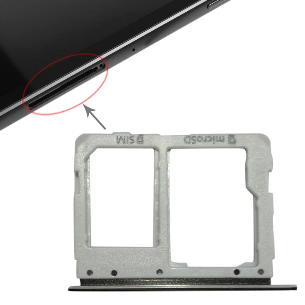 Лоток для sim карты + лоток карт памяти Micro SD Galaxy Tab S3 9 7/T825 (версия 3G) (черный)|Адаптеры