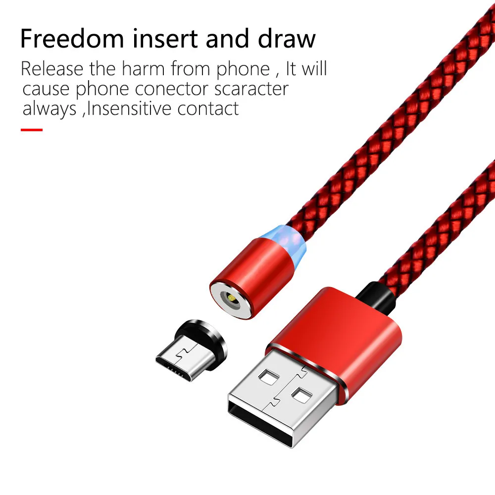 Магнитный кабель 2.4A быстрое зарядное устройство с Micro USB для Android Nokia 6 7 1 8 Samsung A50 S10