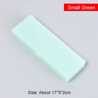 Small Green Простой Прозрачный чехол-карандаш для школьников и студентов, маленькая пластиковая коробка для хранения, Обучающие канцелярские принадлежности, офисные принадлежности - Цвет: Small Green