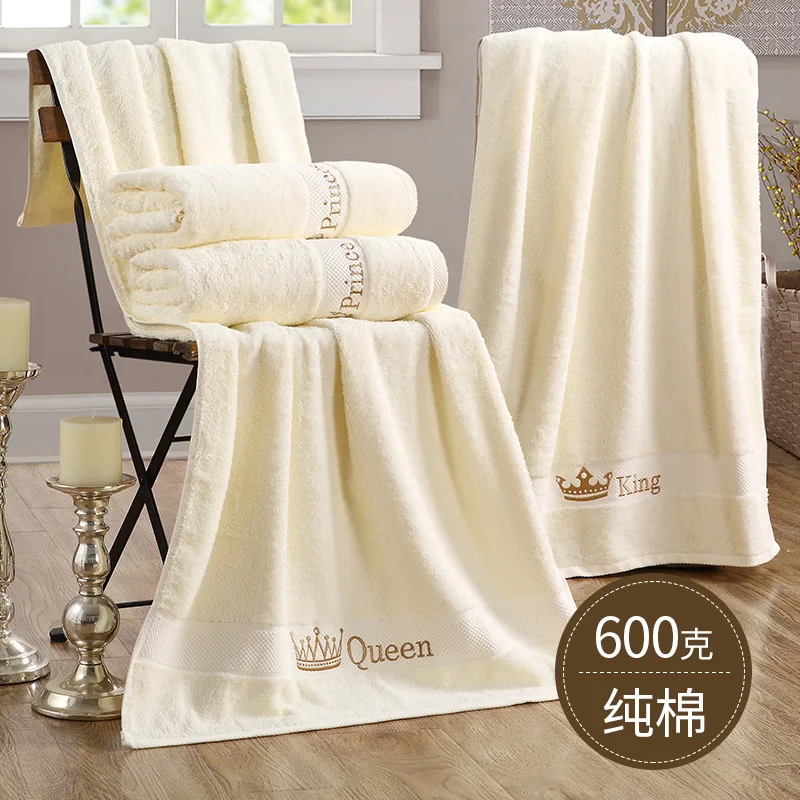 Большое гостиничное банное полотенце из хлопка с вышивкой для взрослых