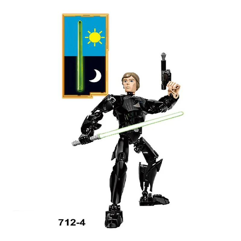 KSZT-712-4 Новые ksz Звездные войны, игрушки, конструктор самодельные фигурки Дарт Вейдер белая фигурка игрушки строительные блоки совместимы с StarWars - Цвет: KSZT-712-4