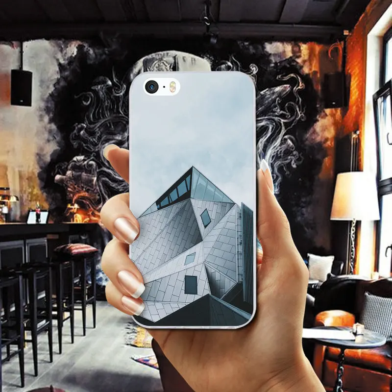 Building Architecture Soft TPU Mobile Phone Cases Cover for iPhone X XR XS Max 7 6 6s 8 Plus 4 4S 5 5S SE 5C Coque Funda Bags |