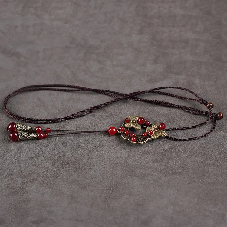 Модные китайские ювелирные изделия винтажные ожерелья с рогами длинный свитер