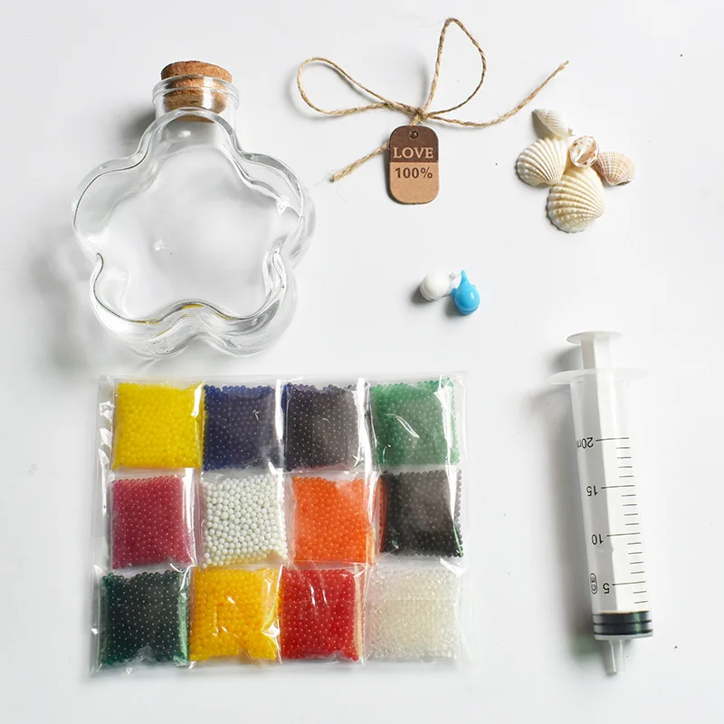 DIY Набор растущих водяных шаров с мини-орнаментом раковины детские игрушки бутылки желаний смешанные бусины - Цвет: M