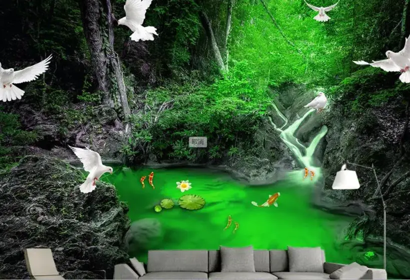 

3D стереоскопический пейзаж настенная бумага для гостиной ТВ фон настенная живопись фото на заказ настенная бумага украшение для дома
