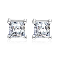 silver color aaa cz zircon geometric square silver earrings for women earrings sterling silver jewelry brincos ves6310