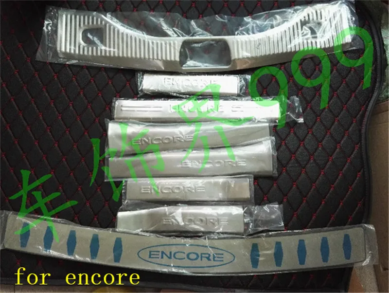 Защитная накладка для заднего бампера из нержавеющей стали/порог дверь buick encore 2013