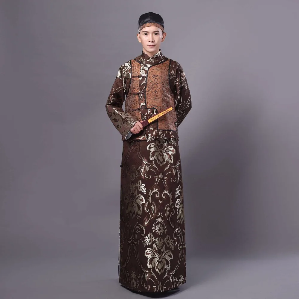 Специальное предложение новый костюм Beller elder brother the Manchu Qing Dynasty master landlord платье