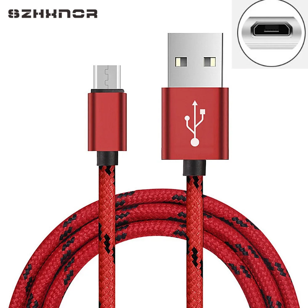 Короткое зарядное устройство 0 2 м 1 Micro USB в нейлоновой оплетке для Android быстрая