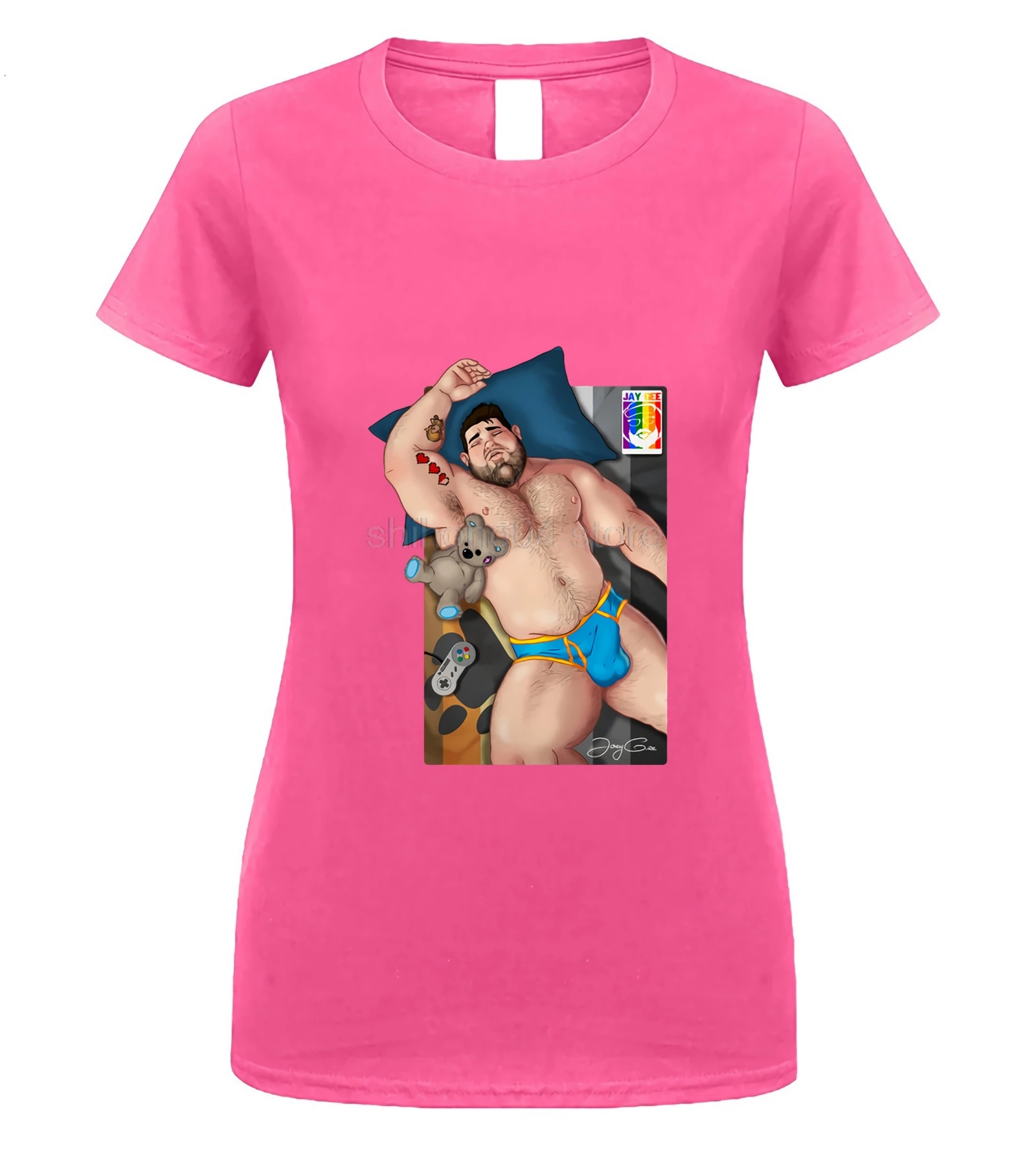 S7 Clothing T shirt Daddy Bear Gay Shirt Printed T Shirts Geek Summer Youth T Shirt Humor Men Top - Цвет: S7