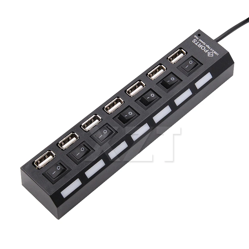 Горячая продажа супер скорость 7 портов концентратор USB светодиодный индикатор 5