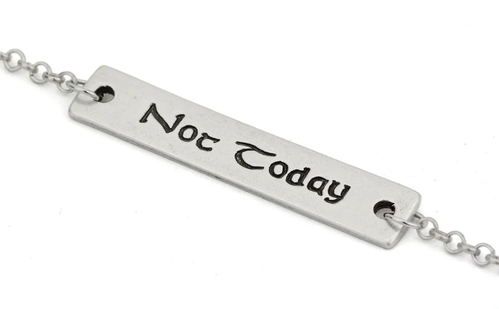 Подметанный вручную оловянный прямоугольник &quotNot Today&quot шейный платок Игра