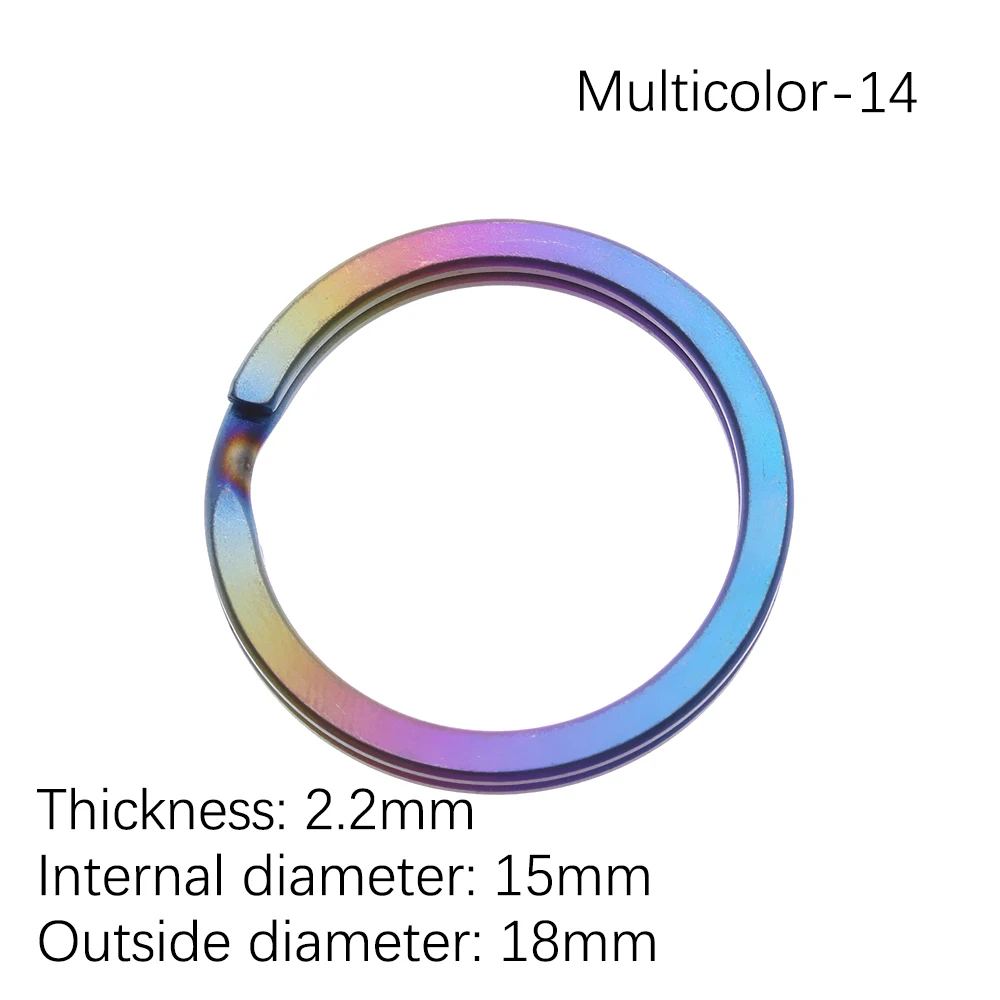 18mm 1pc Multicolor 1/2 шт. брелок для ключей из титанового сплава, для повседневного использования, для улицы, портативный брелок, пряжка, кольцо для ключей, круглый зажим, держатель для ключей, для кемпинга, путешествий, подвесной инструмент - Цвет: 18mm 1pc Multicolor