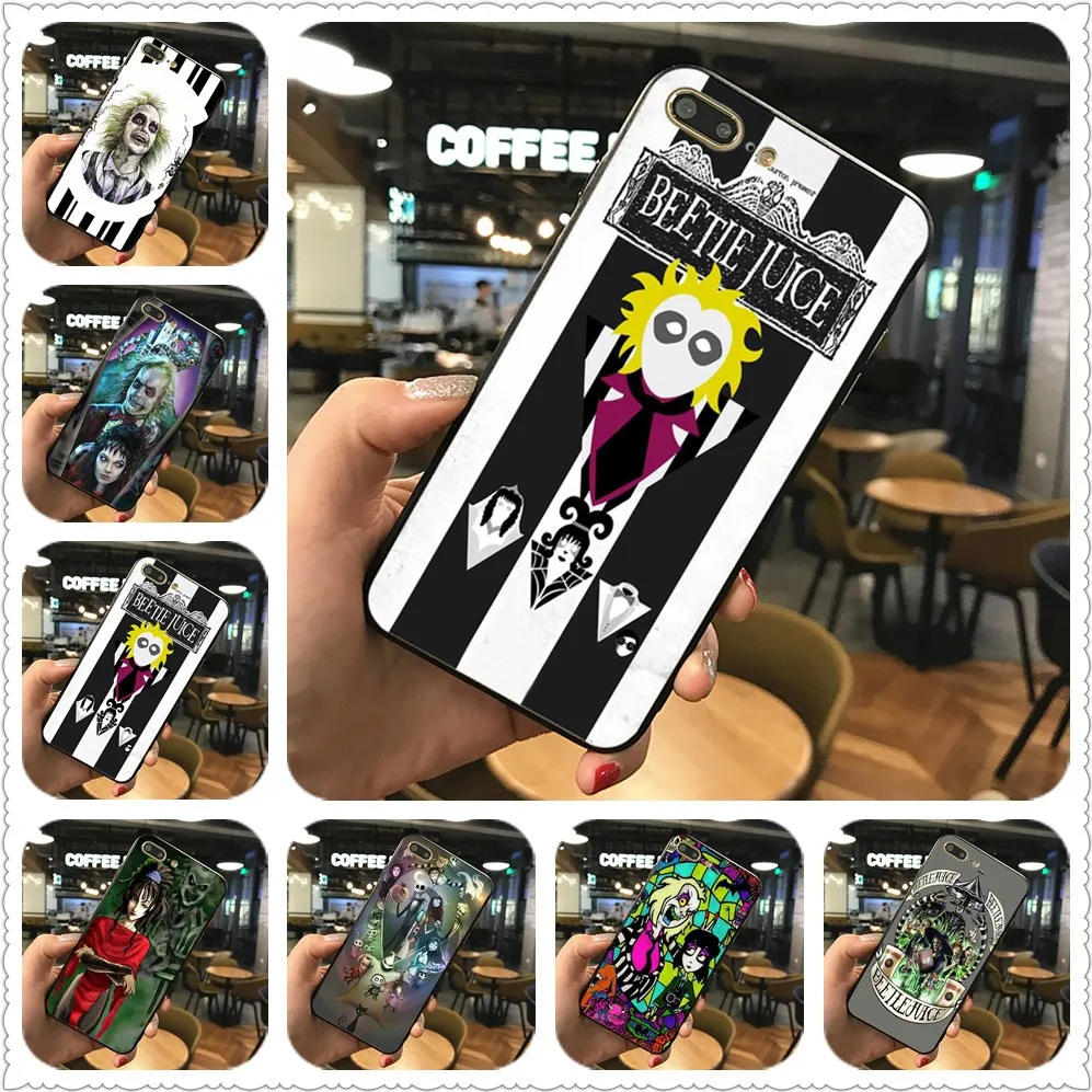 Черный чехол книжка beetlejuice для iphone X 7 XS XR MAXA 11 11Pro Samsung S9 S10|Бамперы| |
