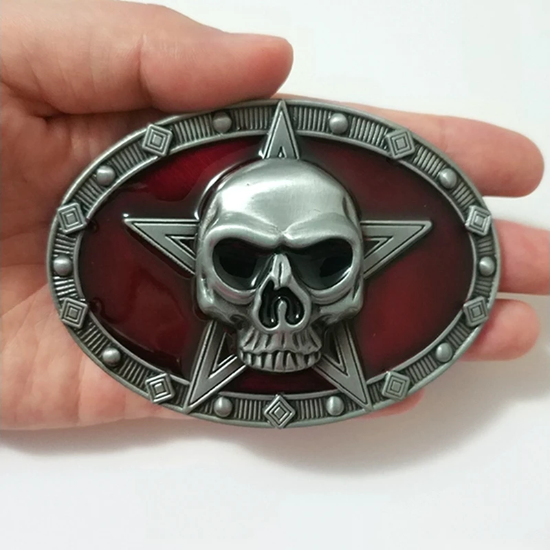Новое поступление 3D металлический ремень с черепом пряжка ручная работа сделай