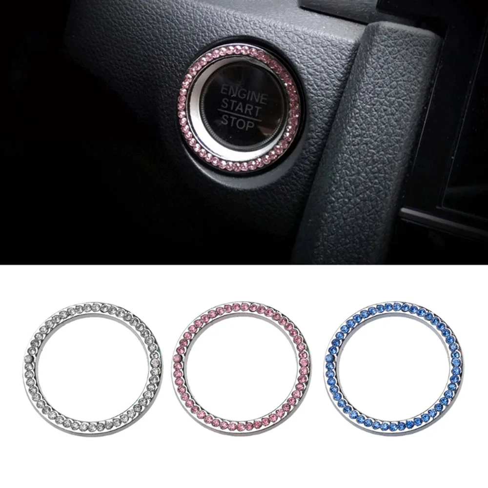 Одну кнопку start stop зажигания кольцо украшения для Mazda 2 3 5 6 CX5 CX7 CX9 Atenza Axela