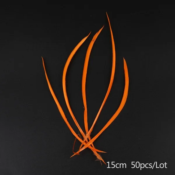 Orange 50 шт./лот один цвет тонкие мягкие перья индейки Марабу промытый Гусь пушистое платье/Ювелирные изделия/Рождество/шляпа Свадебные украшения - Цвет: Orange