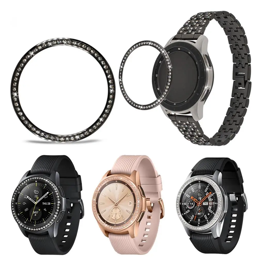 Кольцо-ободк для часов Samsung Galaxy Watch 42 мм клейкий металлический чехол с защитой от