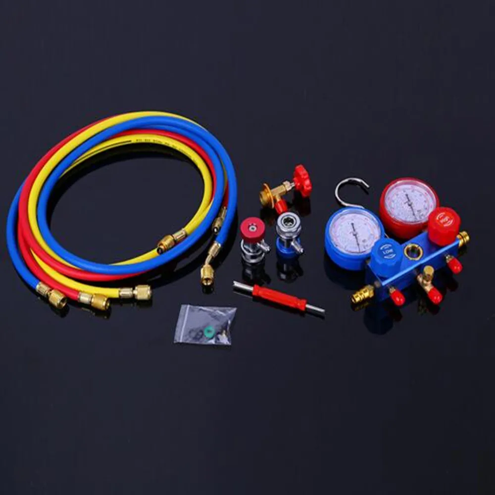 Автоматический манометр набор A/C R134a кондиционер Холодильный Ферон-добавляющий