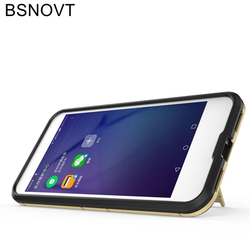 BSNOVT для huawei Honor 6A крышка 5 0 &quotмягкая резина + Пластик Kickstand чехол дело чести 6a DLI-TL20