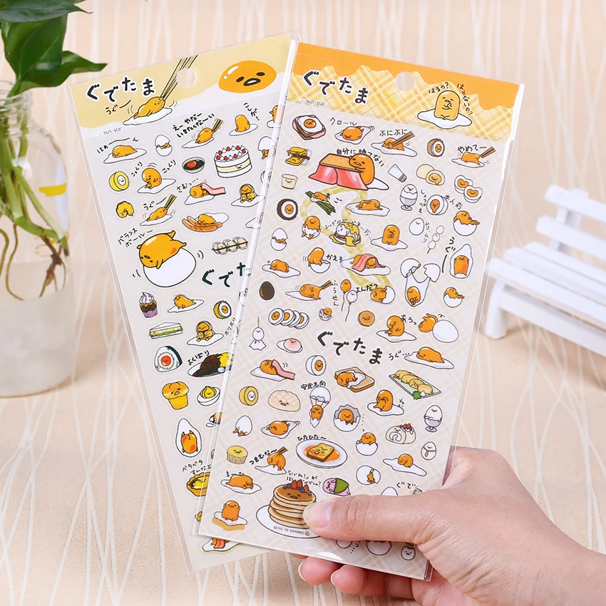 

1 PC Cute Cartoon Stationery Stickers Transparent Lazy Egg PVC Kawaii Planner Stickers Sticky Notes Papelaria