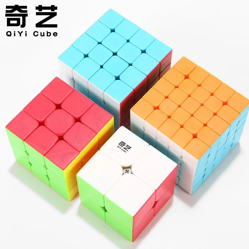 QIYI QIYUAN S 2x2x2 4*4*4 5*5*5 Stickerless волшебный куб скоростная головоломка 2x2 4x4 5x5 куб развивающий магический куб игрушки подарки