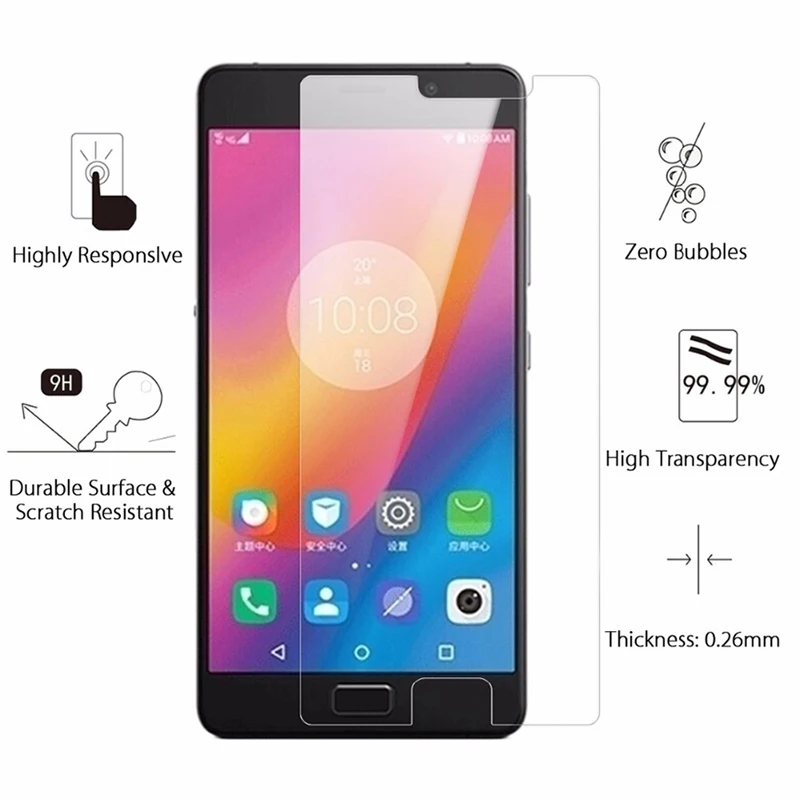2 шт. TOLIFEEL закаленное стекло для lenovo Vibe P2 Защитная пленка экрана 9h 2.5D прозрачный
