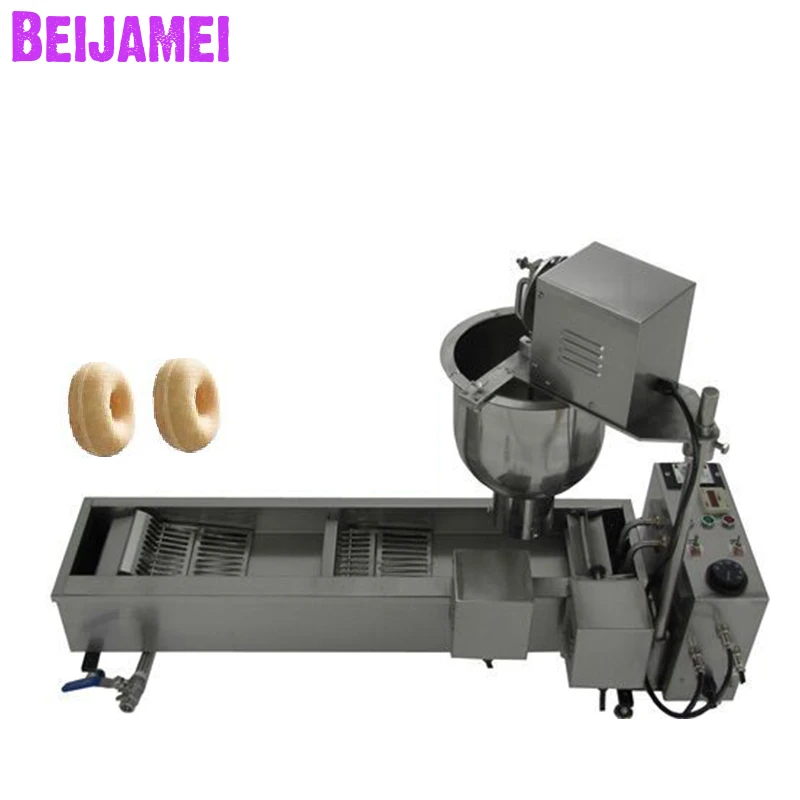 Beijamei New Factory snack donut making machine electric doughnut fryer machine make donut 110V 220V