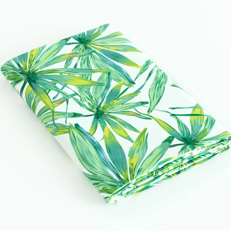 Хлопковая и льняная ткань с принтом наполовину измерительная для