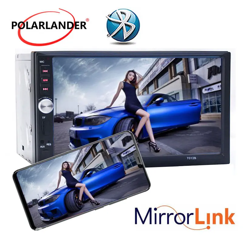 7 &quotBluetooth MP5 плеер автомобильное радио стерео handfree Зеркало Ссылка HD 1024*600