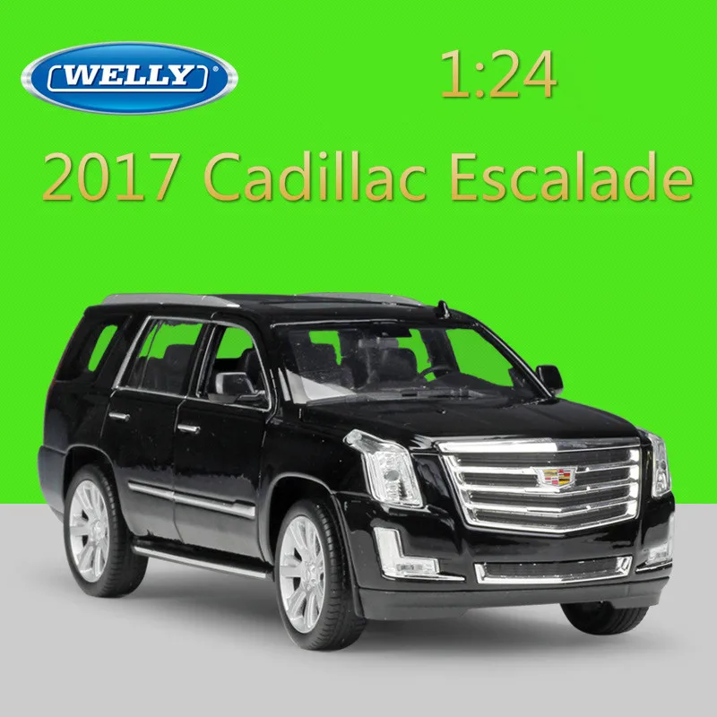 WELLY 1:24 литая искусственная машина 2017 Cadillac Escalade SUV металлические игрушечные