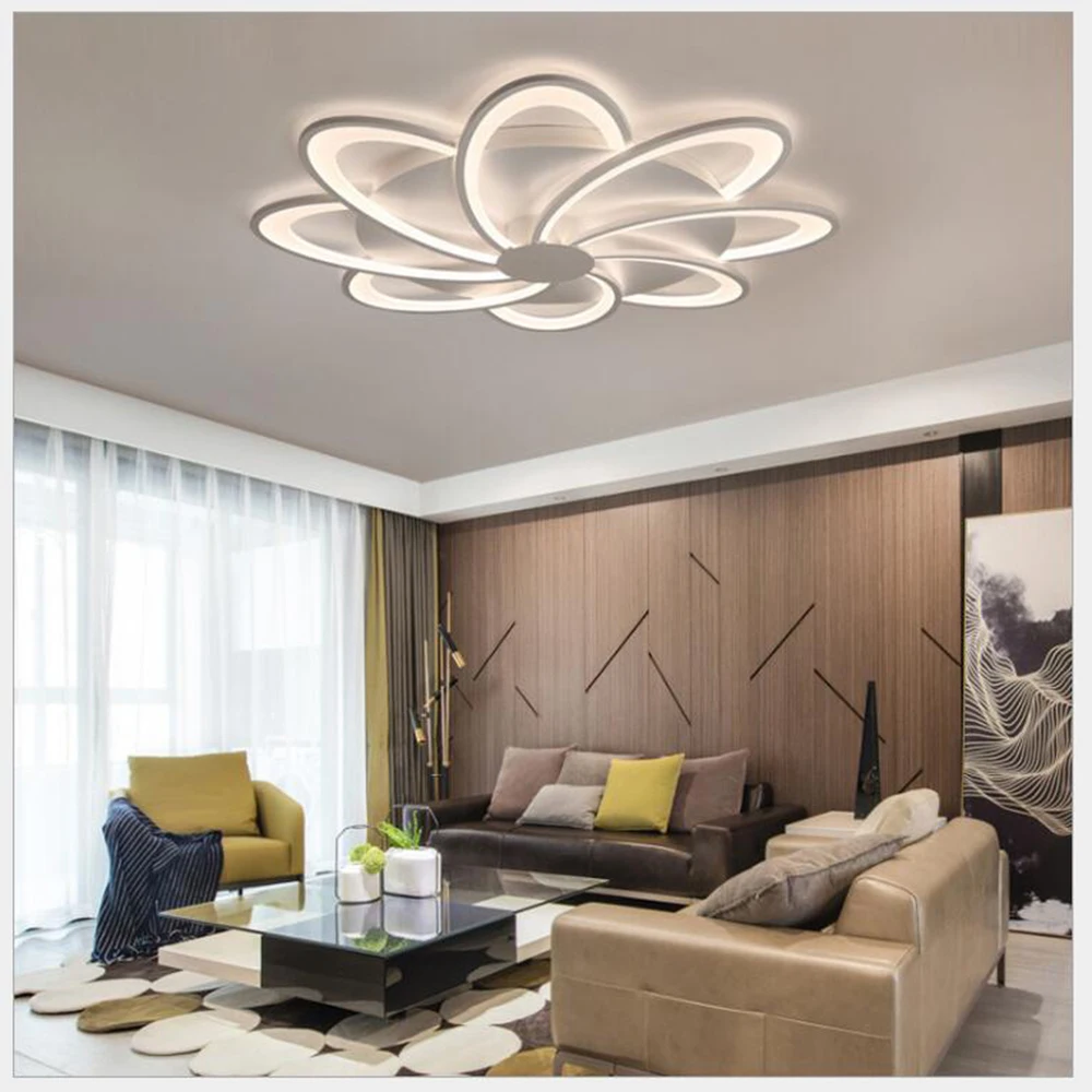 FULOC светодио дный акриловая современная светодиодная потолочная люстра для